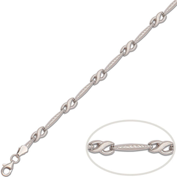 Pulsera oro blanco 18kl