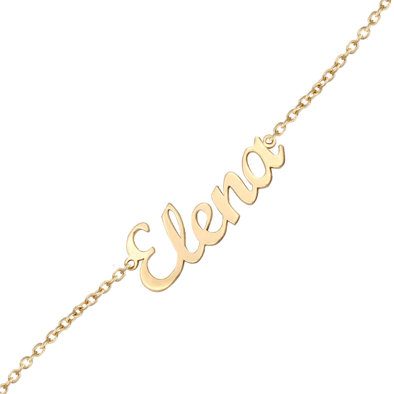 Pulsera oro 18kl nombre mediano