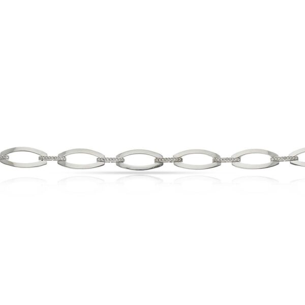 Pulsera oro blanco 18kl circonitas