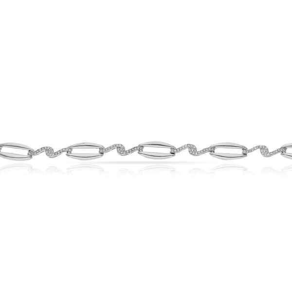 Pulsera oro blanco 18kl circonitas