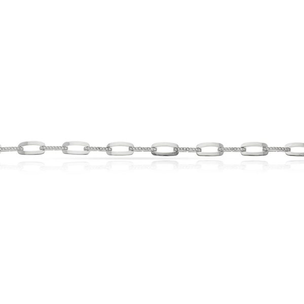 Pulsera oro blanco  18kl circonitas