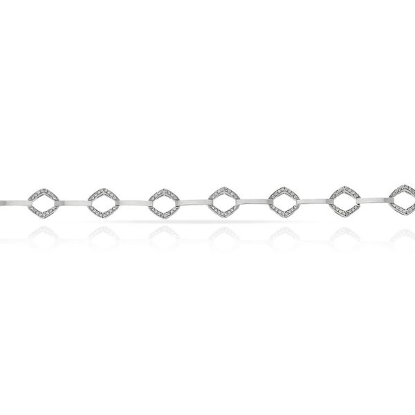 Pulsera oro blanco 18kl circonitas