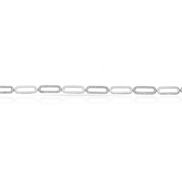 Pulsera oro blanco  18kl circonitas