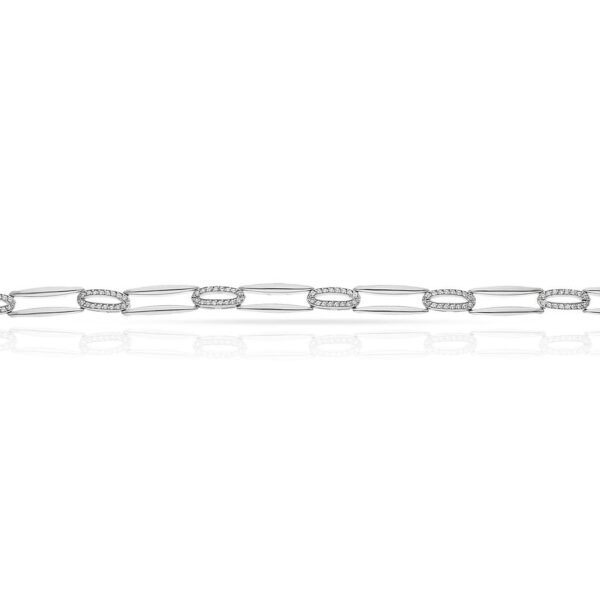Pulsera oro blanco 18kl circonitas