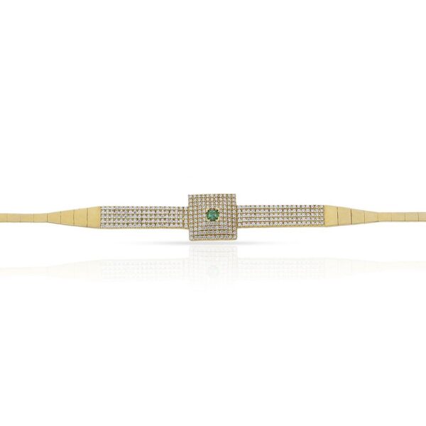 Pulsera oro 18kl crisopal y circonitas