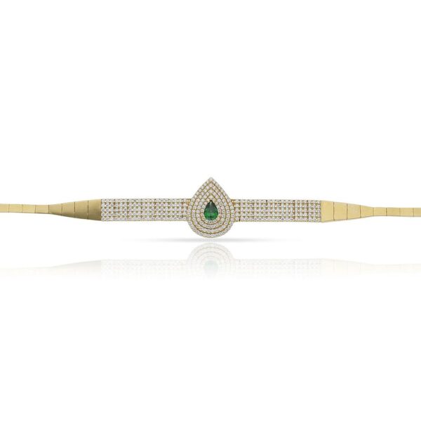Pulsera oro 18kl crisopal y circonitas