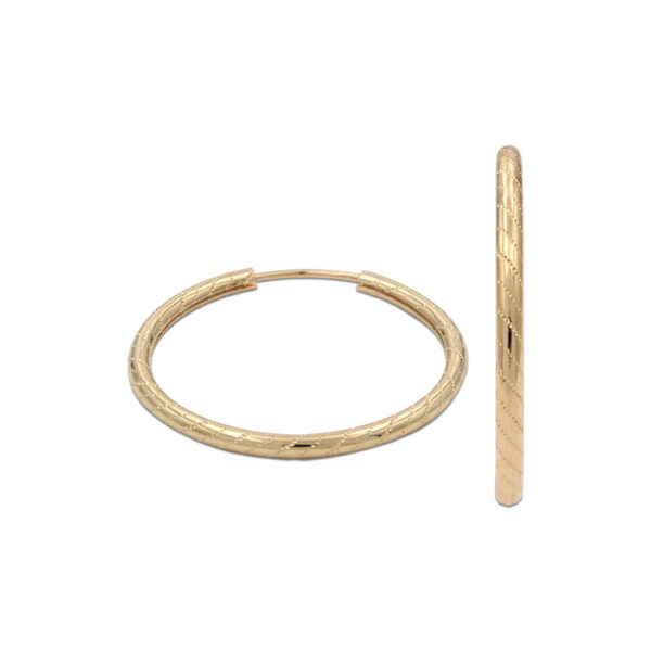 Aros oro 18kl tubo - 15 mm