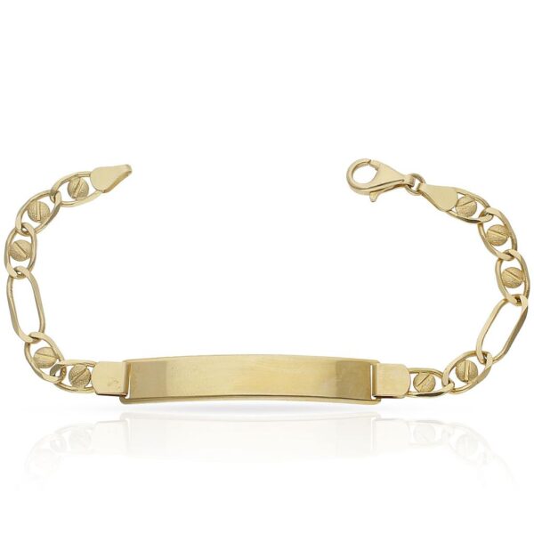 Pulsera oro 18kl fundida placa
