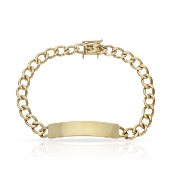 Pulsera oro 18kl fundida placa
