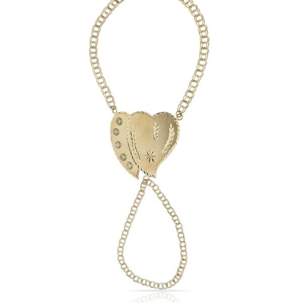 Pulsera oro 18kl dedo corazones