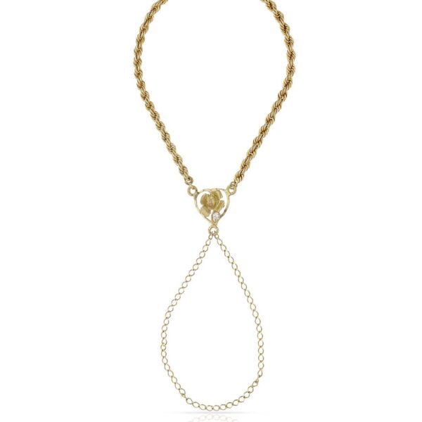 Pulsera oro 18kl dedo flor