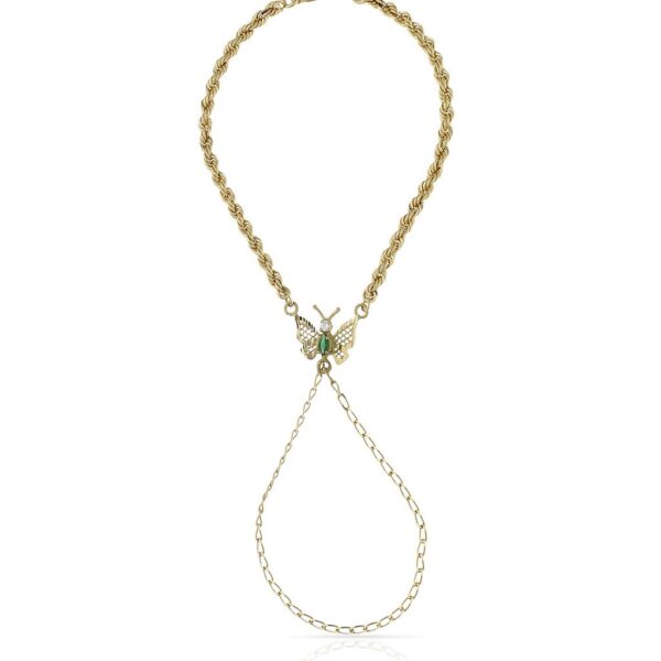 Pulsera oro 18kl dedo mariposa