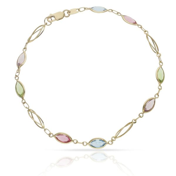 Pulsera oro 18kl colores