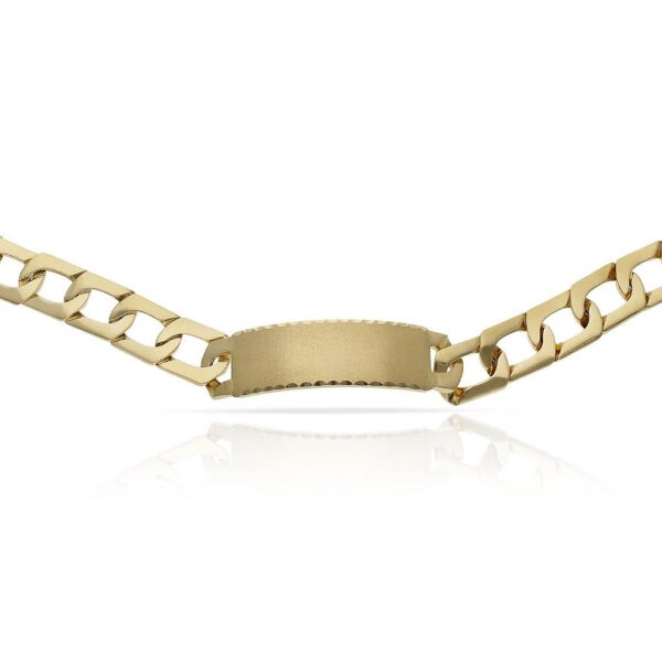 Pulsera oro 18kl maciza placa