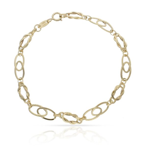 Pulsera oro 18kl hueca