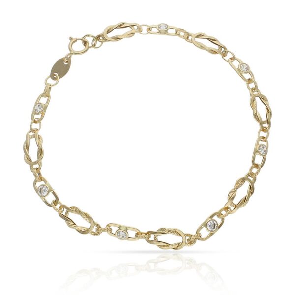 Pulsera oro 18kl circonitas