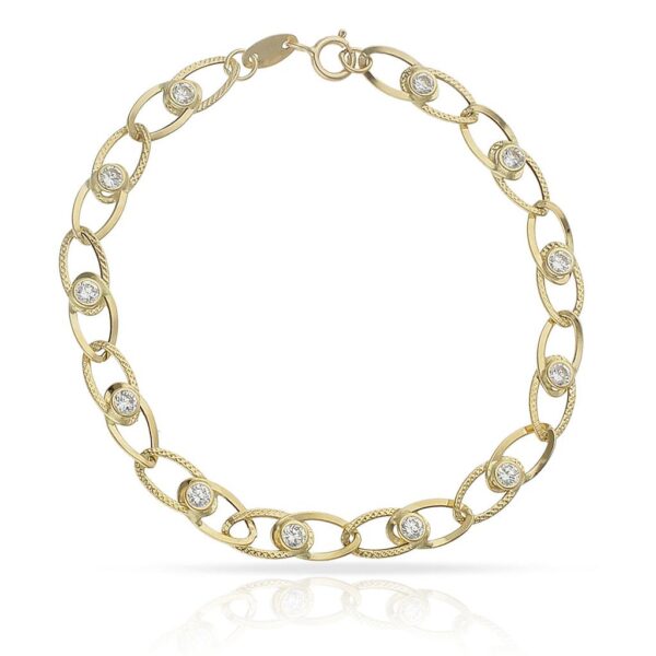 Pulsera oro 18kl circonitas