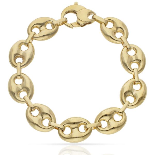 Pulsera oro 18kl hueca calabrote - 14mm
