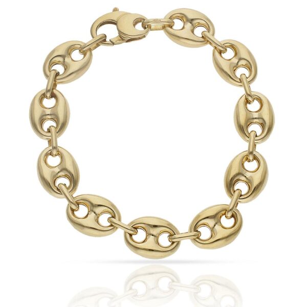 Pulsera oro 18kl hueca calabrote - 12mm