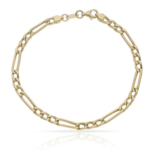 Pulsera oro 18kl hueca 3x1