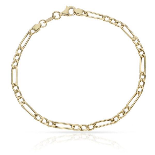 Pulsera oro 18kl hueca 3x1 - 3mm