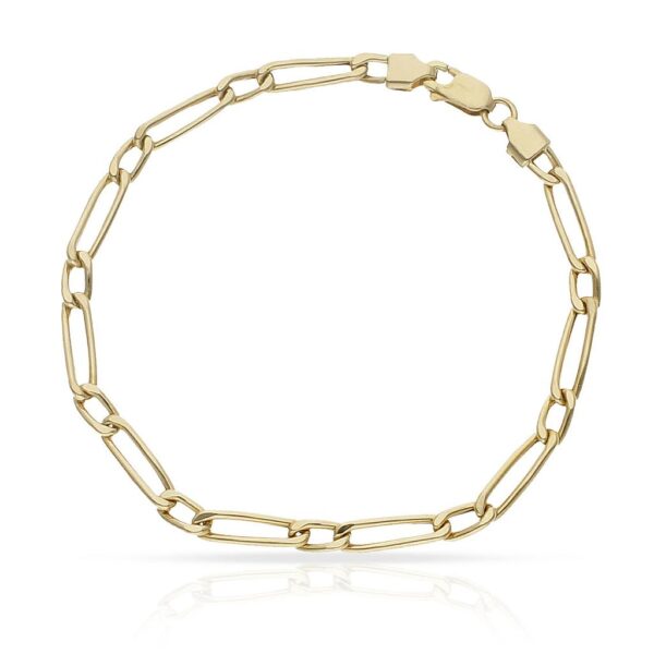 Pulsera oro 18kl hueca 1x1