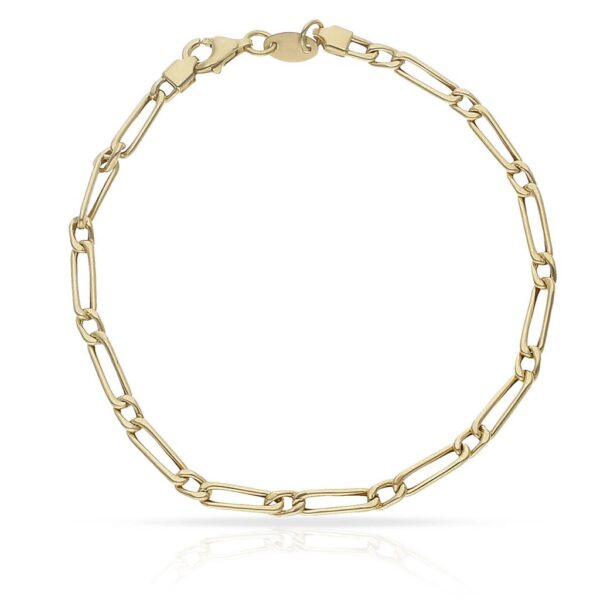 Pulsera oro 18kl hueca 1x1