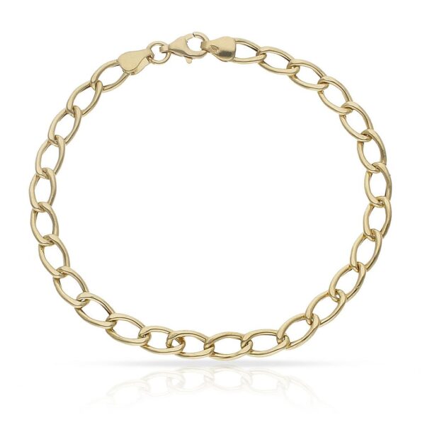 Pulsera oro 18kl hueca oval
