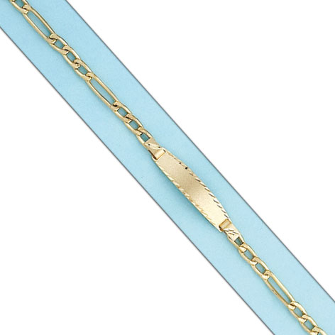 Pulsera oro 18kl hueca 3x1 placa