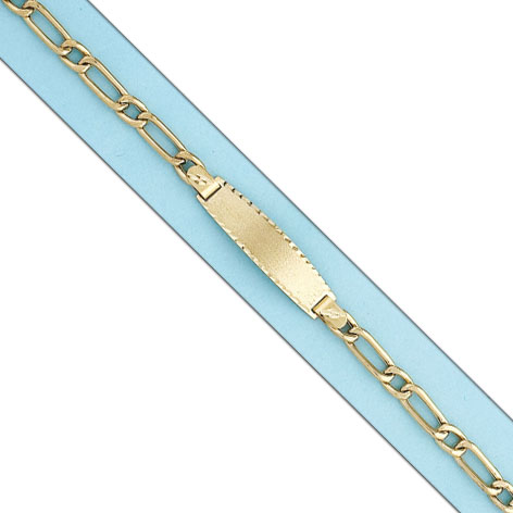 Pulsera oro 18kl hueca 1x1 placa