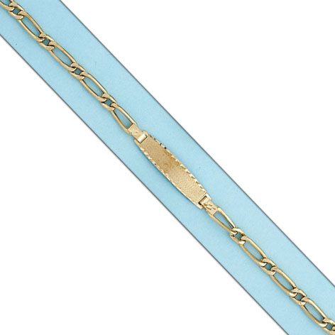 Pulsera oro 18kl hueca 1x1 placa