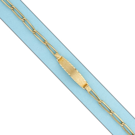 Pulsera oro 18kl hueca figaro placa