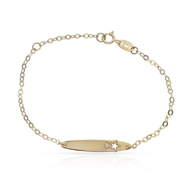 Pulsera oro 18kl estrella circonita