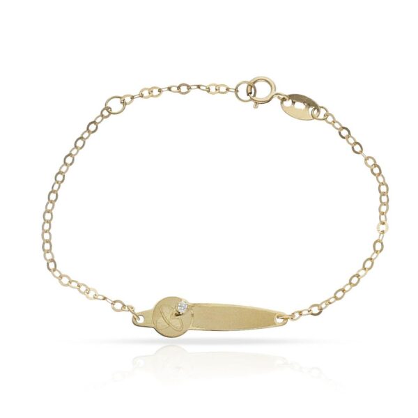 Pulsera oro 18kl chupete circonita
