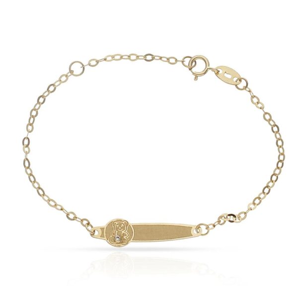 Pulsera oro 18kl oso circonita