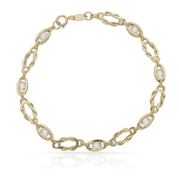 Pulsera oro 18kl circonitas