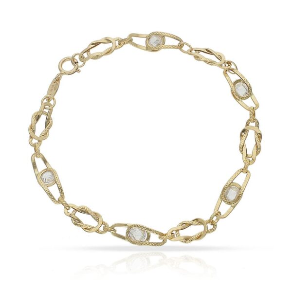 Pulsera oro 18kl circonitas