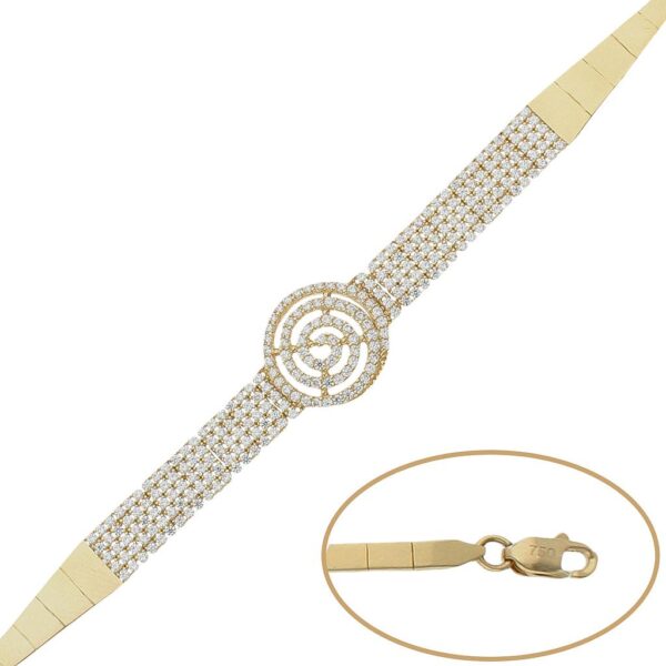 Pulseras oro 18kl circonitas
