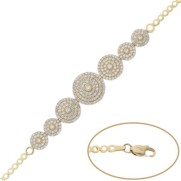 Pulseras oro 18kl circonitas