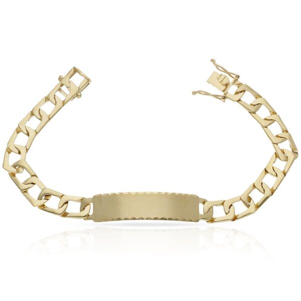 Pulsera oro 18kl maciza placa