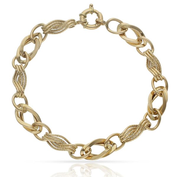 Pulsera oro 18kl troquelada