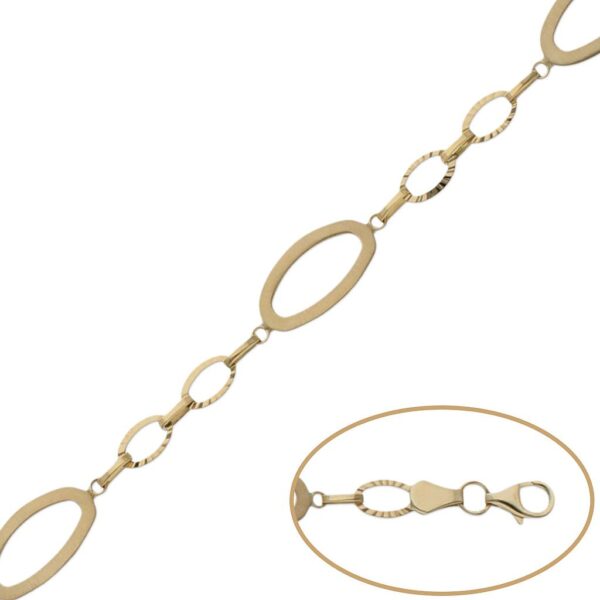 Pulsera oro 18kl troquelada