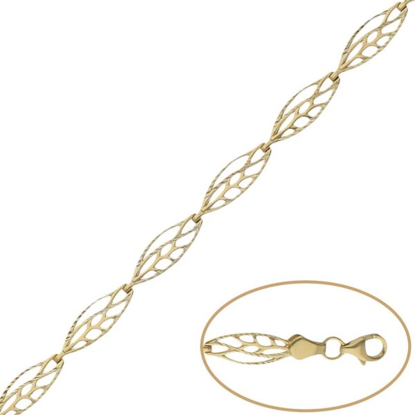 Pulsera oro 18kl troquelada