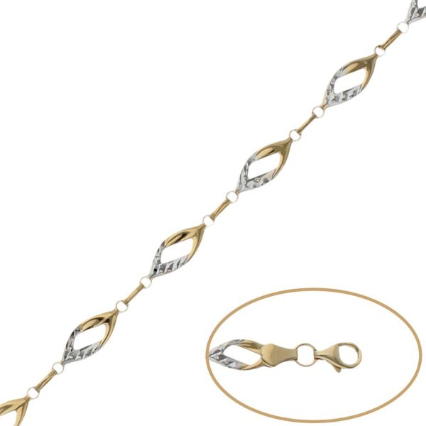 Pulsera oro 18kl bicolor