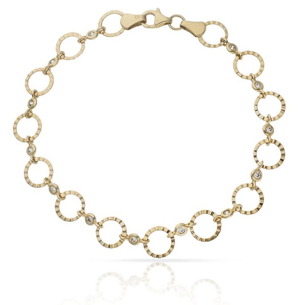 Pulsera oro 18kl troquelada