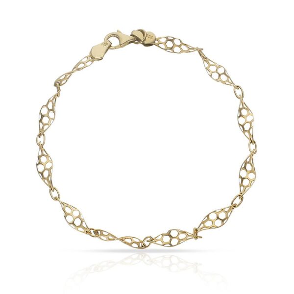 Pulsera oro 18kl troquelada