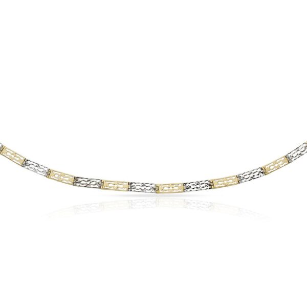 Pulsera oro 18kl bicolor fundida