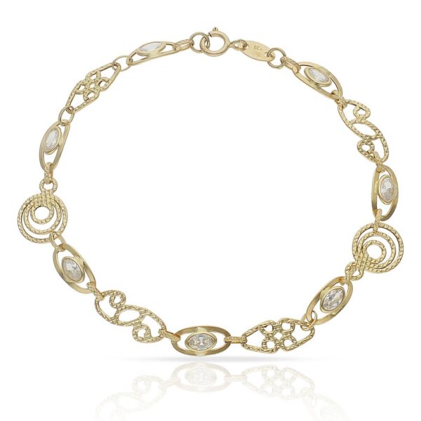 Pulsera oro 18kl troquelada