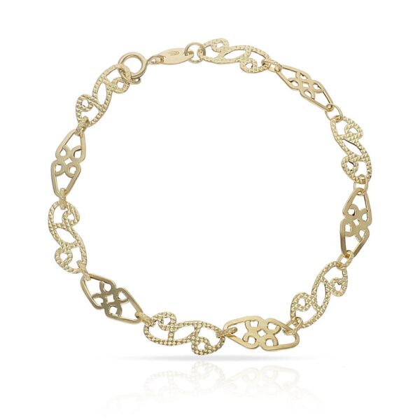 Pulsera oro 18kl troquelada