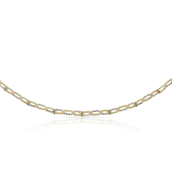 Pulsera oro 18kl bicolor tallada